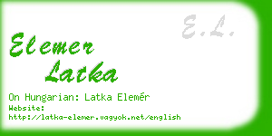 elemer latka business card